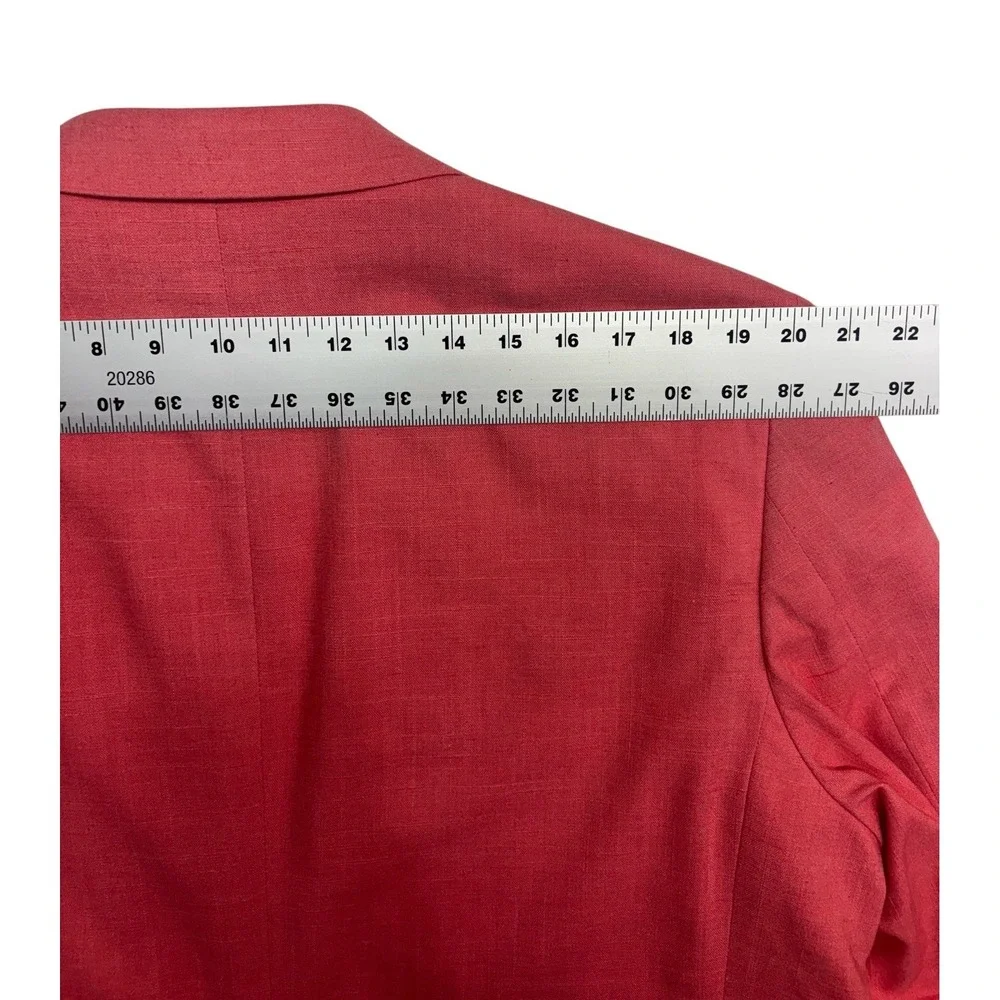 vtv Coral Pink‎ Blazer 44R Jacket Sport Suit Coat Linen Rayon Lightweight Mens